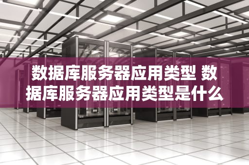 数据库服务器应用类型 数据库服务器应用类型是什么