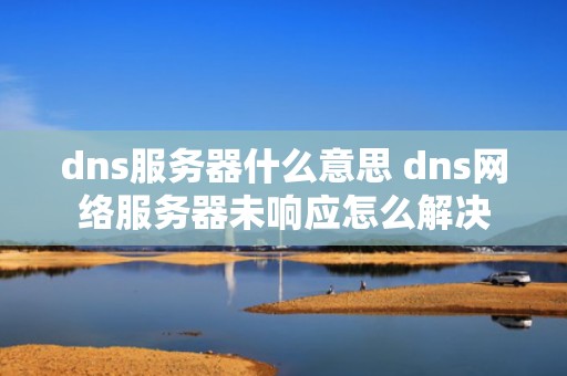 dns服务器什么意思 dns网络服务器未响应怎么解决