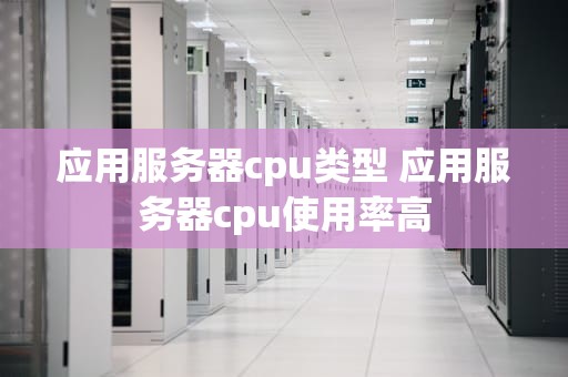 应用服务器cpu类型 应用服务器cpu使用率高