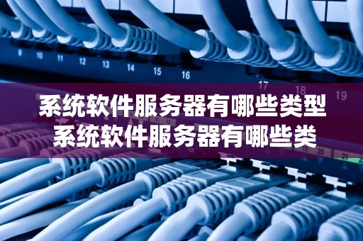 系统软件服务器有哪些类型 系统软件服务器有哪些类型图片