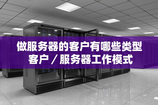 做服务器的客户有哪些类型 客户／服务器工作模式