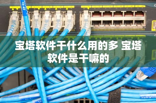 宝塔软件干什么用的多 宝塔软件是干嘛的