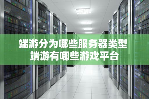 端游分为哪些服务器类型 端游有哪些游戏平台