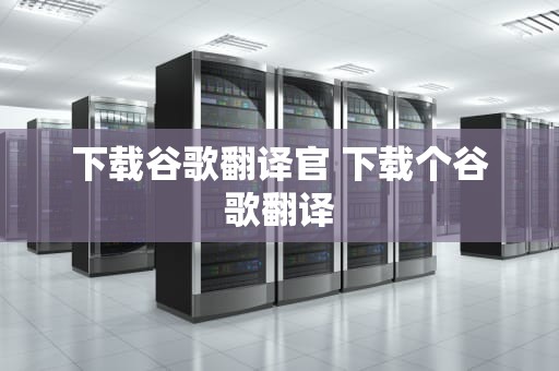 下载谷歌翻译官 下载个谷歌翻译