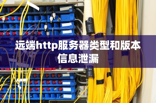 远端http服务器类型和版本信息泄漏