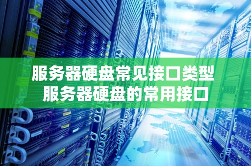 服务器硬盘常见接口类型 服务器硬盘的常用接口