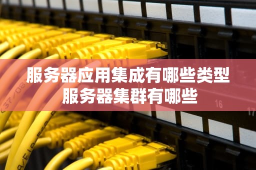 服务器应用集成有哪些类型 服务器集群有哪些