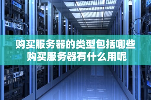 购买服务器的类型包括哪些 购买服务器有什么用呢