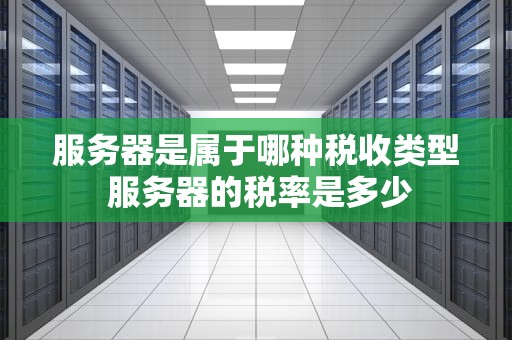 服务器是属于哪种税收类型 服务器的税率是多少