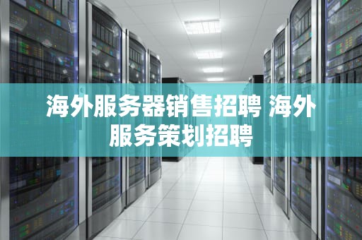 海外服务器销售招聘 海外服务策划招聘