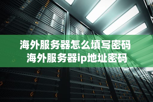 海外服务器怎么填写密码 海外服务器ip地址密码
