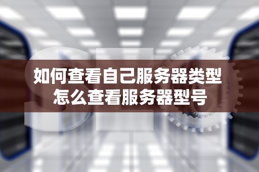 如何查看自己服务器类型 怎么查看服务器型号