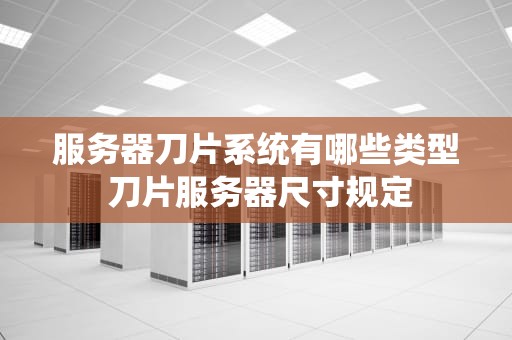 服务器刀片系统有哪些类型 刀片服务器尺寸规定