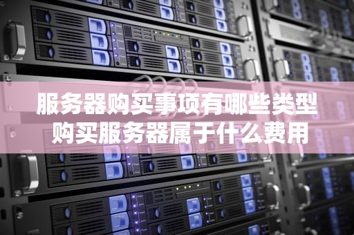 服务器购买事项有哪些类型 购买服务器属于什么费用