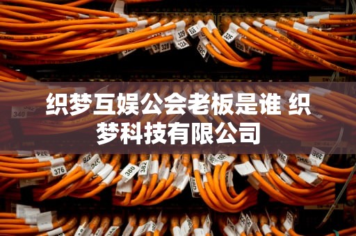 织梦互娱公会老板是谁 织梦科技有限公司