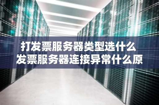 打发票服务器类型选什么 发票服务器连接异常什么原因