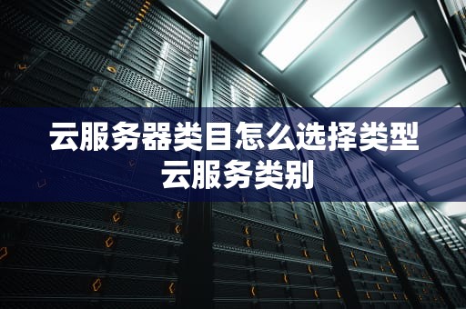 云服务器类目怎么选择类型 云服务类别