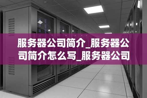 服务器公司简介_服务器公司简介怎么写_服务器公司简介