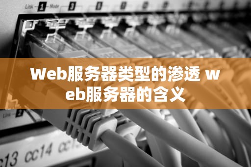 Web服务器类型的渗透 web服务器的含义