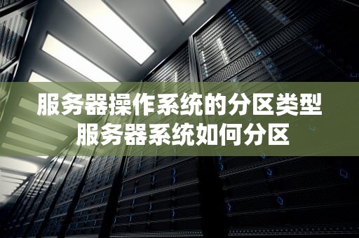 服务器操作系统的分区类型 服务器系统如何分区