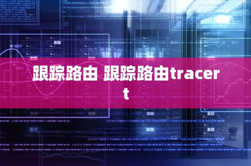 跟踪路由 跟踪路由tracert