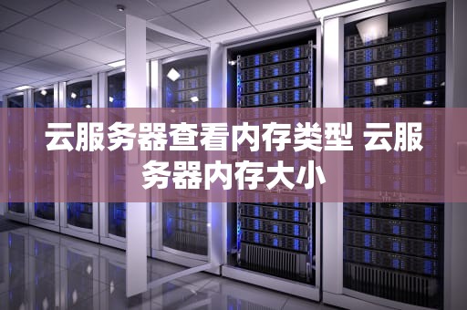 云服务器查看内存类型 云服务器内存大小