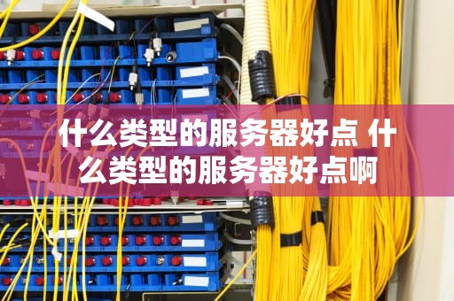 什么类型的服务器好点 什么类型的服务器好点啊