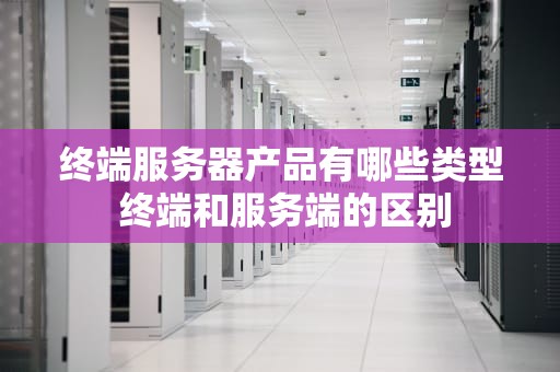 终端服务器产品有哪些类型 终端和服务端的区别