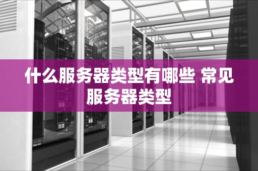 什么服务器类型有哪些 常见服务器类型