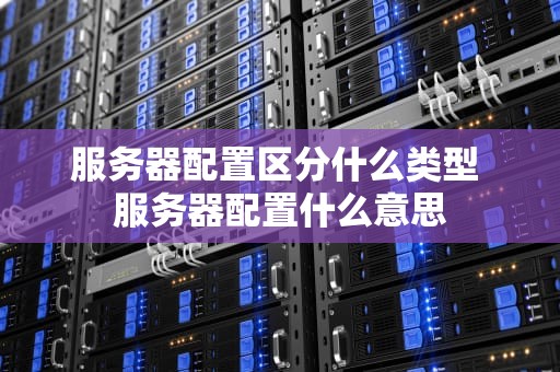 服务器配置区分什么类型 服务器配置什么意思