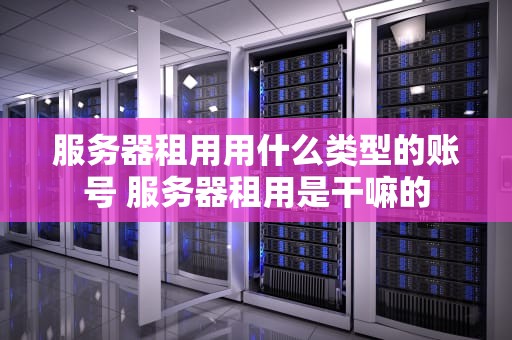 服务器租用用什么类型的账号 服务器租用是干嘛的