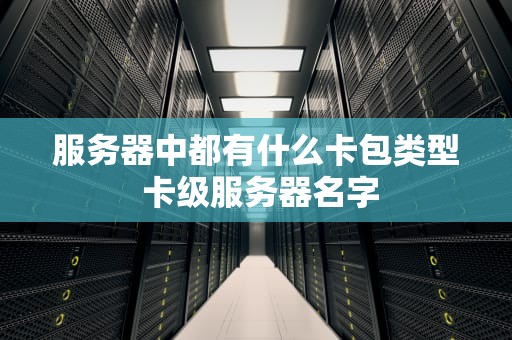 服务器中都有什么卡包类型 卡级服务器名字