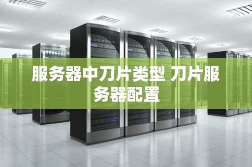 服务器中刀片类型 刀片服务器配置