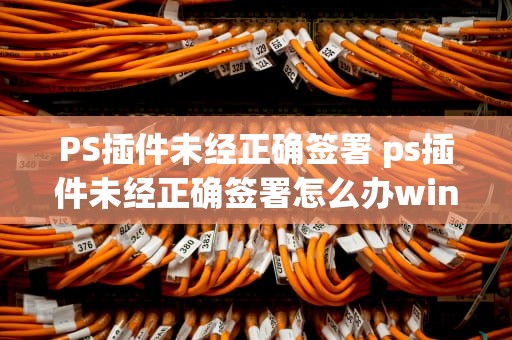 PS插件未经正确签署 ps插件未经正确签署怎么办win10