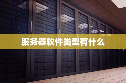 服务器软件类型有什么