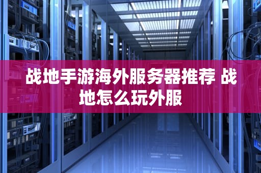战地手游海外服务器推荐 战地怎么玩外服