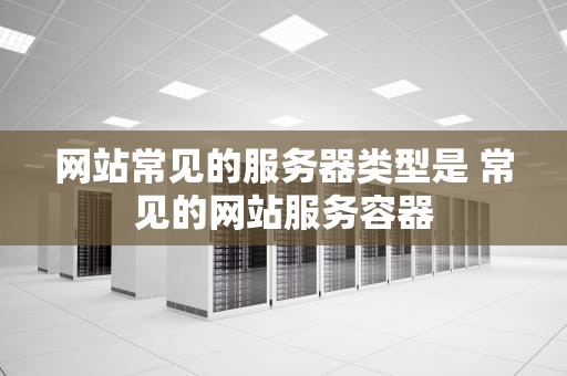 网站常见的服务器类型是 常见的网站服务容器