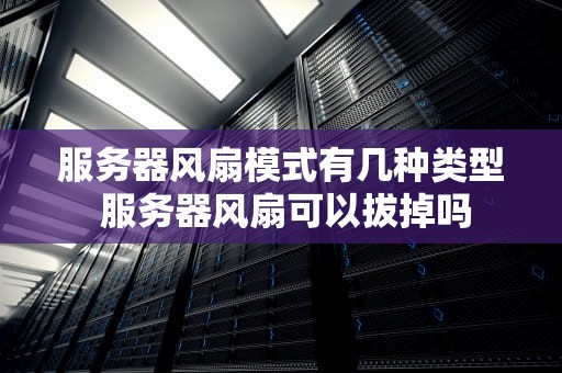 服务器风扇模式有几种类型 服务器风扇可以拔掉吗