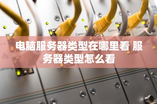 电脑服务器类型在哪里看 服务器类型怎么看