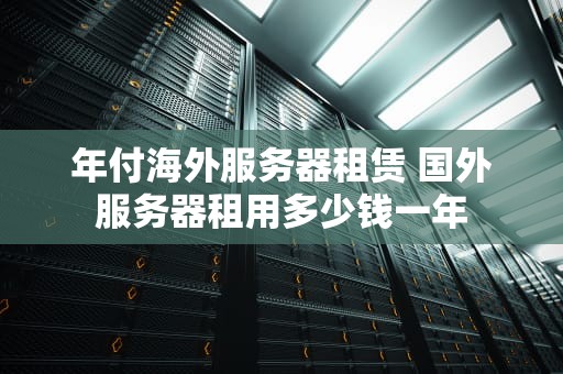 年付海外服务器租赁 国外服务器租用多少钱一年
