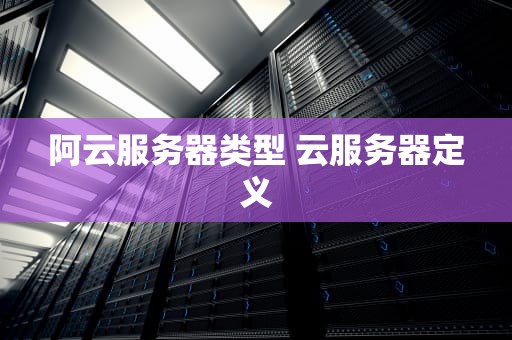 阿云服务器类型 云服务器定义