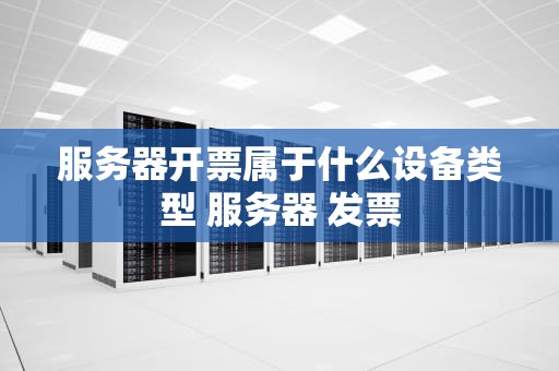 服务器开票属于什么设备类型 服务器 发票