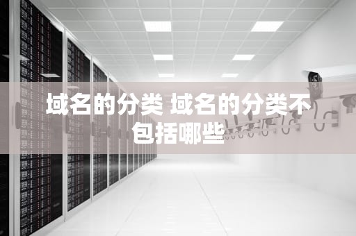 域名的分类 域名的分类不包括哪些