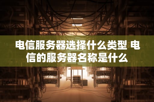 电信服务器选择什么类型 电信的服务器名称是什么