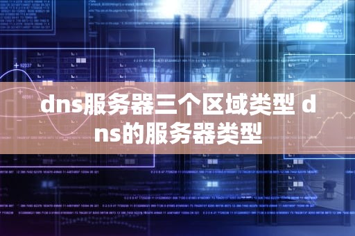 dns服务器三个区域类型 dns的服务器类型