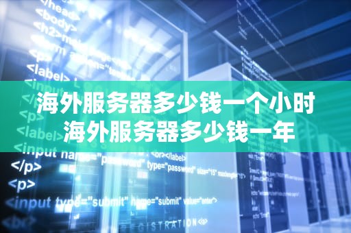 海外服务器多少钱一个小时 海外服务器多少钱一年