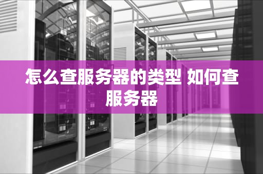 怎么查服务器的类型 如何查服务器