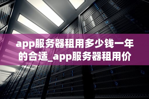 app服务器租用多少钱一年的合适_app服务器租用价格_App服务器租用一年的费用分析