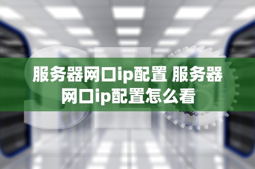 服务器网口ip配置 服务器网口ip配置怎么看