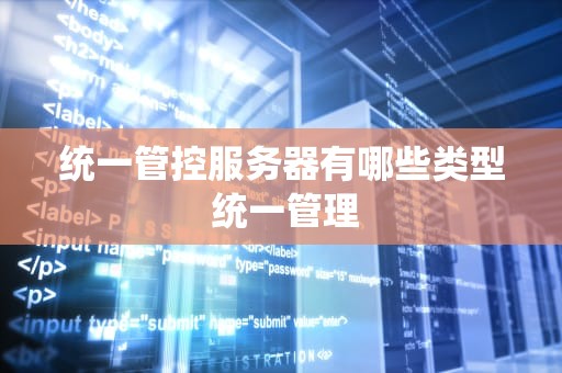 统一管控服务器有哪些类型 统一管理